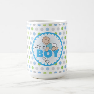 Caneca De Café Mug/It é um menino com bolinhas