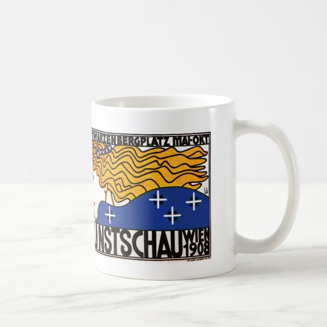Caneca De Café Mug: Kunstschau Wien por Loffler (Direita)
