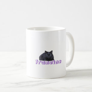 Caneca De Café Mug - Letra com Cat e Nome Pretos