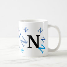 Mug - Letras embaralhadas em azul