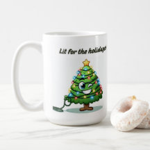 Mug "Lit for Holidays" - Presente no jogo de Natal