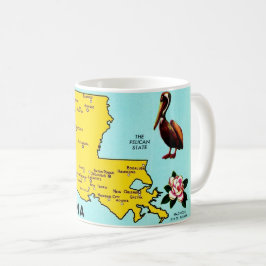 Caneca De Café Mug Louisiana - Estado do Pelicano