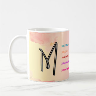 Caneca De Café Mug "M" inicial (11oz)