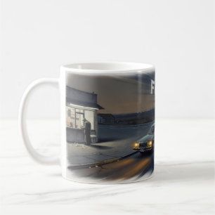 Caneca De Café Mug Mão dada Estrada Noturna Carro Rápido