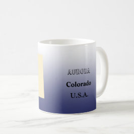 Caneca De Café Mug - Mapa do Estado do Colorado com Cidade