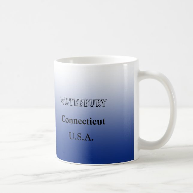 Caneca De Café Mug - Mapa do Estado do Connecticut com Cidade (Direita)