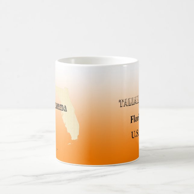 Caneca De Café Mug - Mapa Estatal da Flórida com Cidade (Centro)
