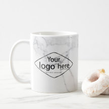 Mug Marble Personalizado Elegante - Logotipo Editá