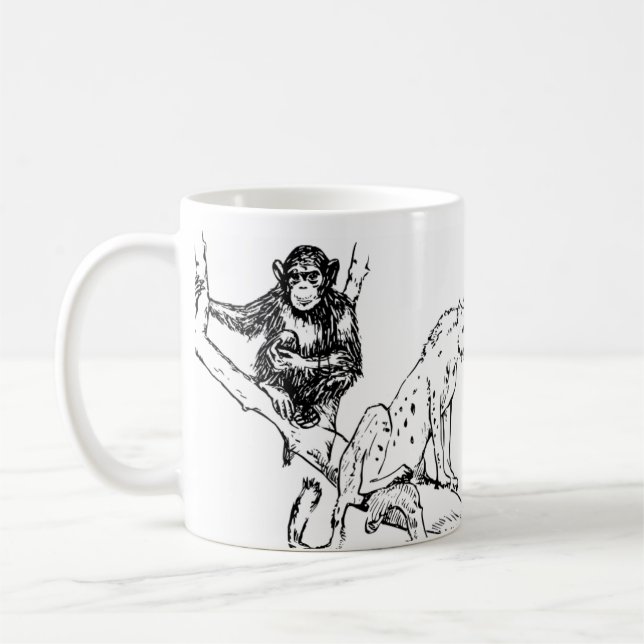 Caneca De Café  Mug Monochrome Jungle Trio (Esquerda)