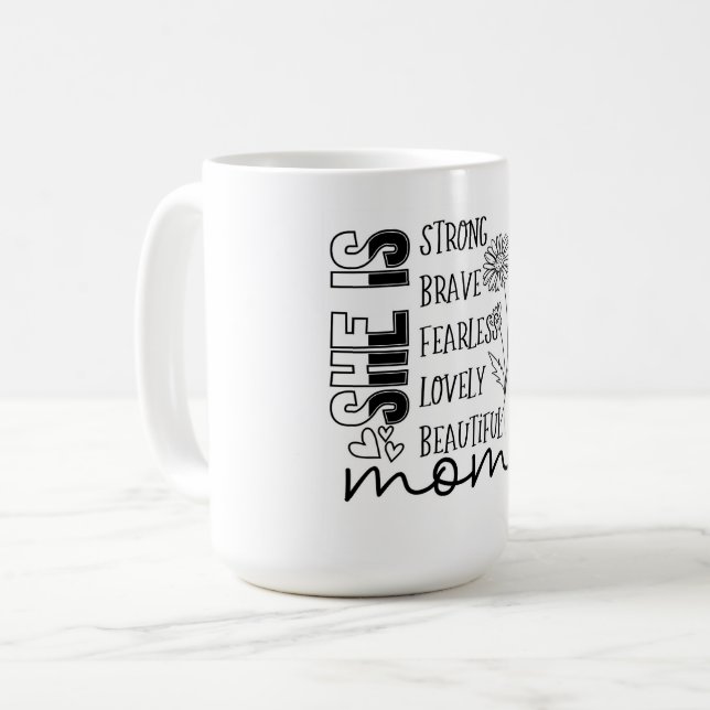 Caneca De Café Mug Mother's Day Série 4-12 (Frente Esquerda)