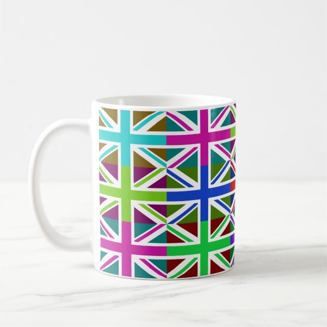 Caneca De Café Mug Multihue Flags do Reino Unido (Esquerda)