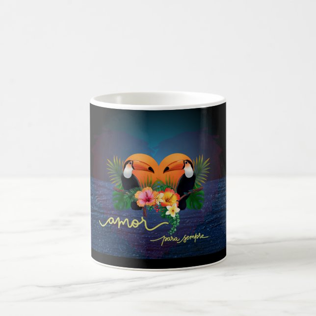 Caneca De Café Mug - Namorados de Tropics Parot (Centro)