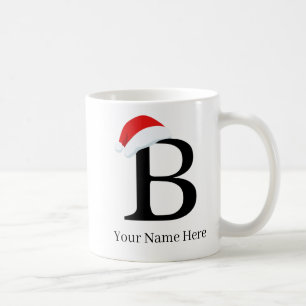 Caneca De Café Mug Natal "B" Inicial
