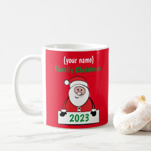 Caneca De Café Mug - Natal Personalizado da Família (adicionar no