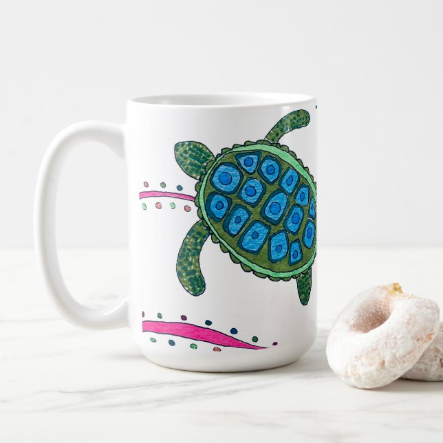 CANECA DE CAFÉ MUG "NO FLUXO" (Com Donut)
