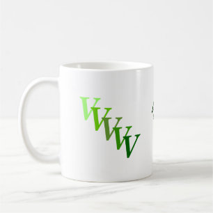 Caneca De Café Mug - Nome Verde e Iniciais