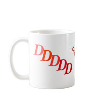 Mug - Nome vermelho e inicial