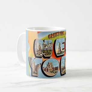 Caneca De Café Mug Nova Iorque de saudação retrô