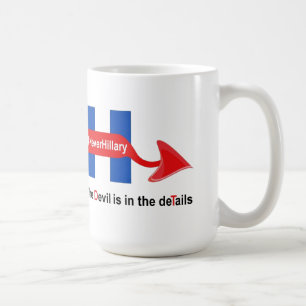 Caneca De Café Mug Nunca Hillary Devil Detalhes