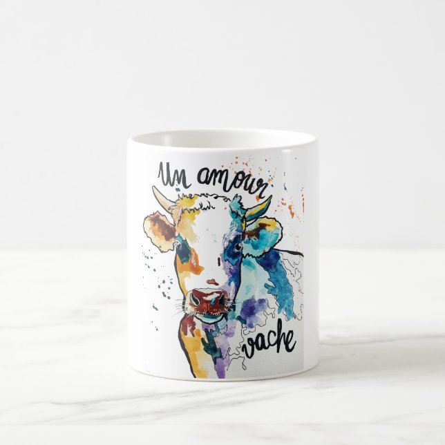 Caneca De Café Mug “o amor vaca " (Centro)