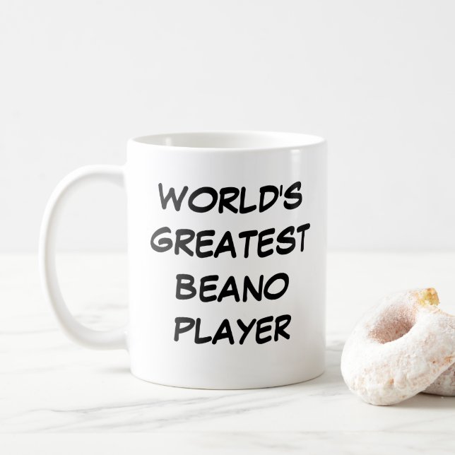 Caneca De Café Mug "O Maior Beano Player do Mundo" (Com Donut)