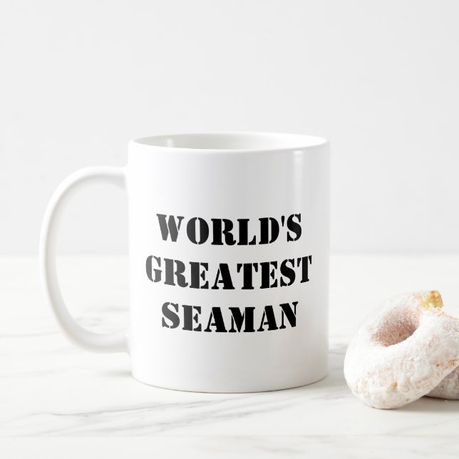 Caneca De Café Mug "O Maior Seaman do Mundo" (Com Donut)