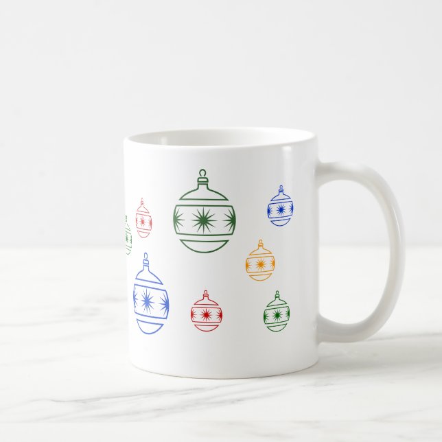 Caneca De Café Mug - Ornamentos de Árvores de Natal (Direita)