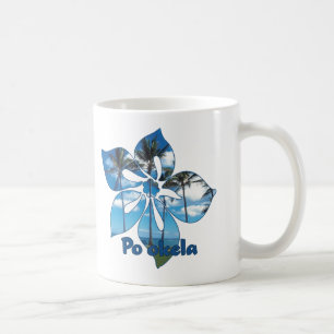 Caneca De Café Mug "Palm Tree Hibiscus"