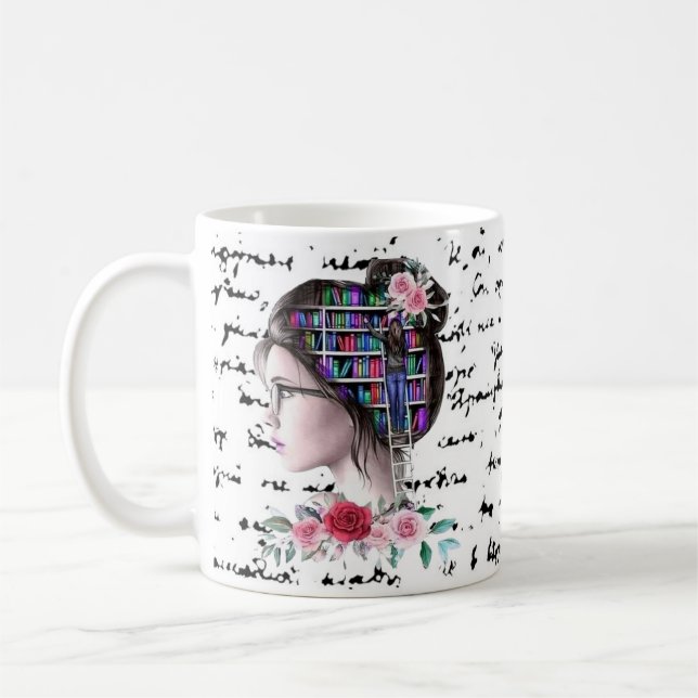 Caneca De Café Mug para amantes de livros (Esquerda)