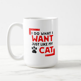 Caneca De Café Mug para Proprietários De Gatos Eu Faço O Que Eu Q