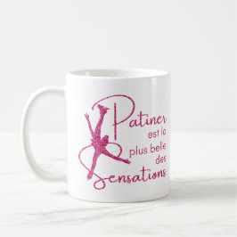 Caneca De Café Mug patin à glace Rose brillant sensation