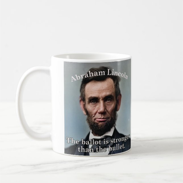 Caneca De Café Mug Patriótico do Dia do Presidente de Lincoln (Esquerda)