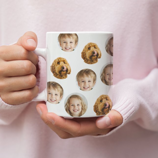 Caneca De Café Mug Personalizado Com Três Fotos | Presente person (Criador carregado)