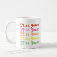 Mug Personalizado da Escola de Nomes de Professore