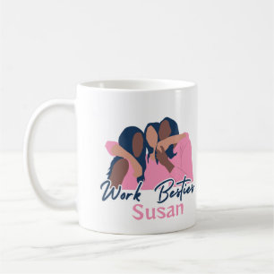 Caneca De Café Mug Personalizado De Besties De Trabalho, Colega D