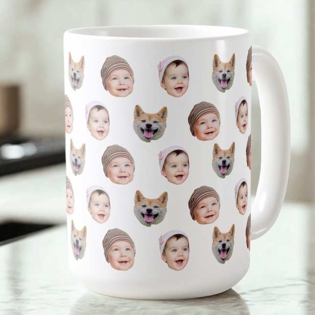 Caneca De Café Mug Personalizado De Rosto De Bebê, Família Person (Criador carregado)