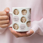 Caneca De Café Mug Personalizado De Rosto De Duas Fotografias | E<br><div class="desc">Celebrar a mãe com esta caneca personalizada de duas fotos com a mensagem sentida, "Eu te amo mãe." Adicione duas fotos queridas para criar um presente de um tipo que irá aquecer seu coração com cada gole. Perfeito para o Dia das Mães, aniversários, ou qualquer dia que você queira fazer...</div>