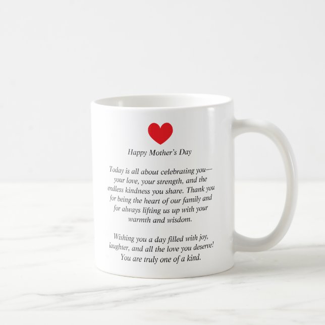 Caneca De Café Mug personalizado do dia da mãe - Nome personaliza (Direita)