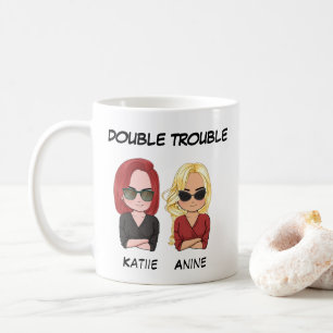 Caneca De Café Mug personalizado para melhor amigo - duplo proble