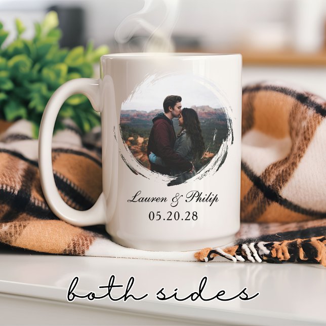 Caneca De Café Mug personalizado para Noivado, Casais em segredo (custom wedding mug, wedding photo mug, wedding date mug, custom couples mug, newlyweds gift,)