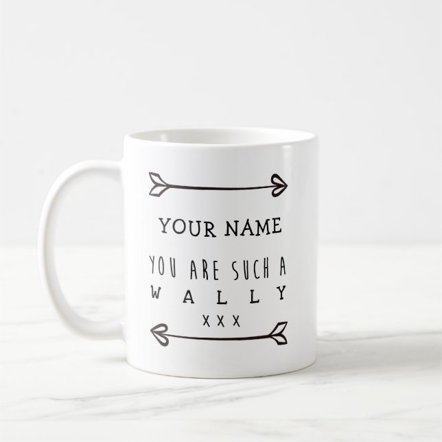Caneca De Café Mug Personalizado - Wally - Engraçado Mug (Esquerda)