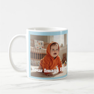 Caneca De Café Mug Personalizável do Azul do Céu Moderno