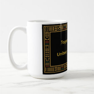 Caneca De Café Mug Personalizável do Kente Dourado Africano