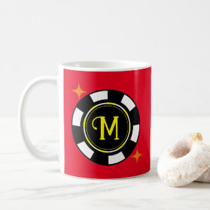 Caneca De Café Mug - Poker Personalizado (adicionar inicial)