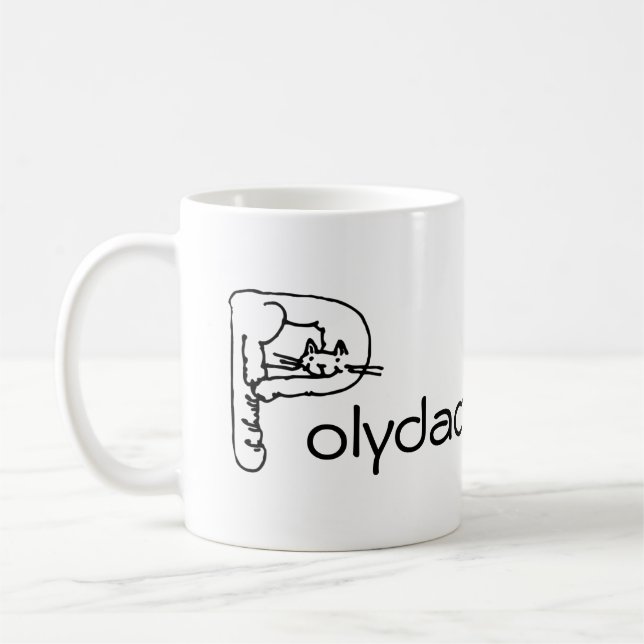 Caneca De Café Mug - Polydactyl Cat (Esquerda)