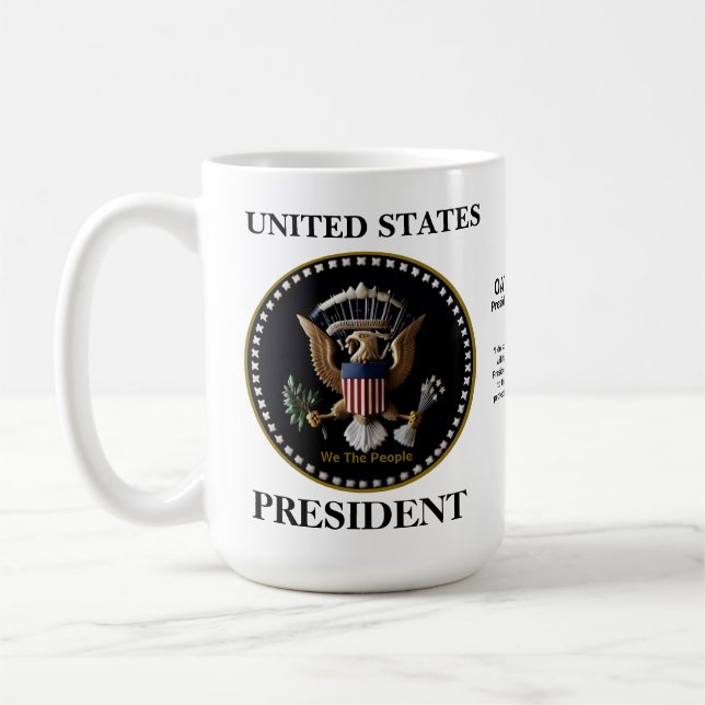 Caneca De Café Mug Presidencial Dos Estados Unidos (Esquerda)