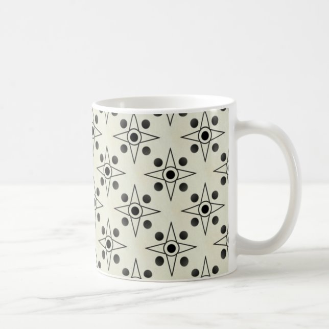 Caneca De Café Mug, preto e marfim, retrormétricos (Direita)