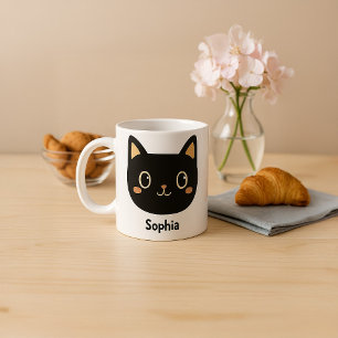 Caneca De Café Mug Preto Personalizado Adorável