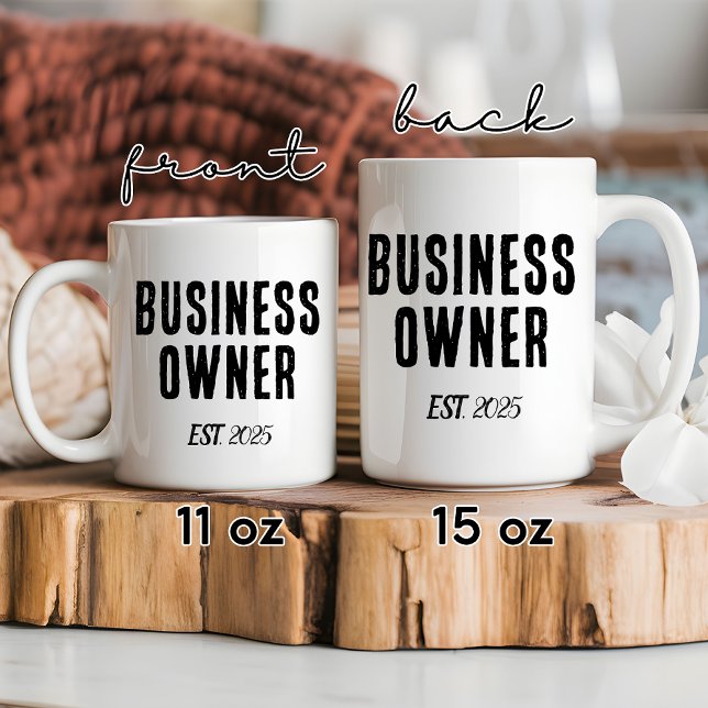 Caneca De Café Mug (Proprietário de Empresa Personalizado), Prese (business owner mug, boss gift mug, custom entrepreneur mug, CEO coffee mug, small business mug,)
