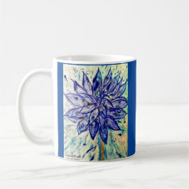 Caneca De Café Mug Rare Blue Dalhia
